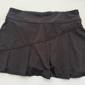 Fila Black Athletic Skort with Pleated Hem